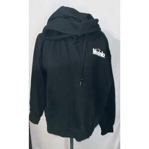 Cerveza Modelo Brown Pullover Hoodie Sweatshirt Men's Large Logo Back Print NWT